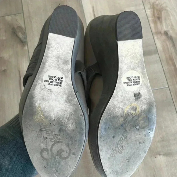 Seychelles Women's Platform Wedge Shoes Wide Cinch Mid Strap Tan Gray Sz 10 - Picture 7 of 8